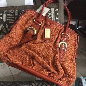 Badgley Mischka Straw Handbag. Brand New